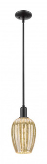 Preston Flute - 1 Light - 6 inch - Matte Black - Mini Pendant (3442|716-1S-BK-G457-6ME)