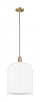 Bridal Veil - 1 Light - 12 inch - Brushed Brass - Mini Pendant (3442|716-1S-BB-G559-12GWH)