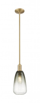 Brookhaven Almond - 1 Light - 6 inch - Brushed Brass - Mini Pendant (3442|716-1S-BB-G480-6SL)