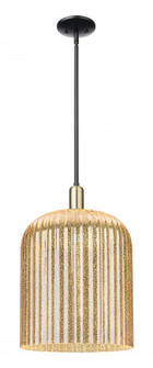 Bridal Veil - 1 Light - 12 inch - Black Antique Brass - Mini Pendant (3442|716-1S-BAB-G559-12ME)