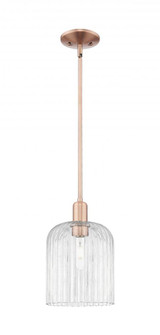 Bridal Veil - 1 Light - 8 inch - Antique Copper - Mini Pendant (3442|716-1S-AC-G559-8CL)