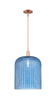 Bridal Veil - 1 Light - 12 inch - Antique Copper - Mini Pendant (3442|716-1S-AC-G559-12BL)