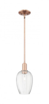 Preston Flute - 1 Light - 6 inch - Antique Copper - Mini Pendant (3442|716-1S-AC-G457-6CL)