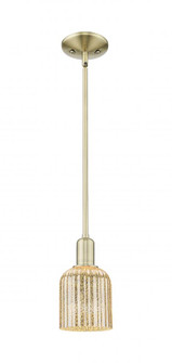 Bridal Veil - 1 Light - 6 inch - Antique Brass - Mini Pendant (3442|716-1S-AB-G559-5ME)