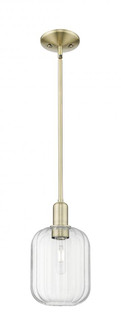 Preston Cylinder - 1 Light - 6 inch - Antique Brass - Mini Pendant (3442|716-1S-AB-G460-7CL)