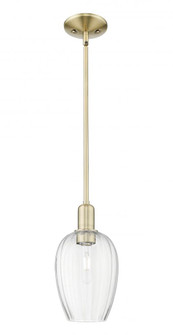 Preston Flute - 1 Light - 6 inch - Antique Brass - Mini Pendant (3442|716-1S-AB-G457-6CL)