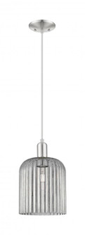Bridal Veil - 1 Light - 8 inch - Brushed Satin Nickel - Cord hung - Mini Pendant (3442|716-1P-SN-G559-8SM)
