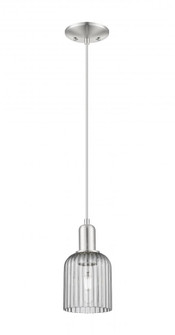 Bridal Veil - 1 Light - 6 inch - Brushed Satin Nickel - Cord hung - Mini Pendant (3442|716-1P-SN-G559-5SM)