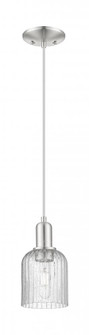 Bridal Veil - 1 Light - 6 inch - Brushed Satin Nickel - Cord hung - Mini Pendant (3442|716-1P-SN-G559-5SDY)