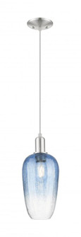 Brookhaven Flute - 1 Light - 6 inch - Brushed Satin Nickel - Cord hung - Mini Pendant (3442|716-1P-SN-G484-7SB)