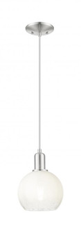 Brookhaven Globe - 1 Light - 6 inch - Brushed Satin Nickel - Cord hung - Mini Pendant (3442|716-1P-SN-G483-8OP)