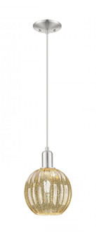 Preston Globe - 1 Light - 6 inch - Brushed Satin Nickel - Cord hung - Mini Pendant (3442|716-1P-SN-G458-7ME)