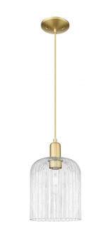 Bridal Veil - 1 Light - 8 inch - Satin Gold - Cord hung - Mini Pendant (3442|716-1P-SG-G559-8CL)