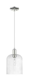 Bridal Veil - 1 Light - 8 inch - Polished Nickel - Cord hung - Mini Pendant (3442|716-1P-PN-G559-8SDY)