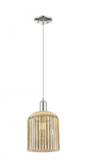 Bridal Veil - 1 Light - 8 inch - Polished Nickel - Cord hung - Mini Pendant (3442|716-1P-PN-G559-8ME)