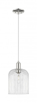 Bridal Veil - 1 Light - 8 inch - Polished Nickel - Cord hung - Mini Pendant (3442|716-1P-PN-G559-8CL)