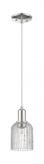 Bridal Veil - 1 Light - 6 inch - Polished Nickel - Cord hung - Mini Pendant (3442|716-1P-PN-G559-5CL)