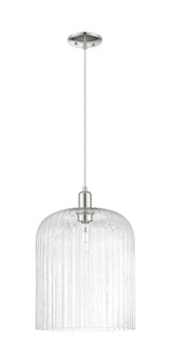 Bridal Veil - 1 Light - 12 inch - Polished Nickel - Cord hung - Mini Pendant (3442|716-1P-PN-G559-12CL)