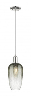 Brookhaven Flute - 1 Light - 6 inch - Polished Nickel - Cord hung - Mini Pendant (3442|716-1P-PN-G484-7SL)