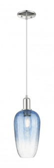 Brookhaven Flute - 1 Light - 6 inch - Polished Nickel - Cord hung - Mini Pendant (3442|716-1P-PN-G484-7SB)
