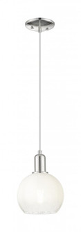 Brookhaven Globe - 1 Light - 6 inch - Polished Nickel - Cord hung - Mini Pendant (3442|716-1P-PN-G483-8OP)