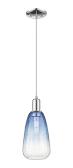 Brookhaven Almond - 1 Light - 6 inch - Polished Chrome - Cord hung - Mini Pendant (3442|716-1P-PC-G480-6SB)