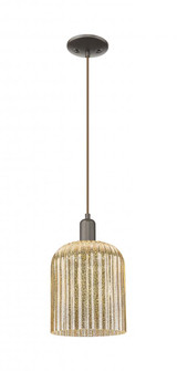 Bridal Veil - 1 Light - 8 inch - Oil Rubbed Bronze - Cord hung - Mini Pendant (3442|716-1P-OB-G559-8ME)