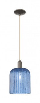 Bridal Veil - 1 Light - 8 inch - Oil Rubbed Bronze - Cord hung - Mini Pendant (3442|716-1P-OB-G559-8BL)