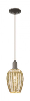 Preston Flute - 1 Light - 6 inch - Oil Rubbed Bronze - Cord hung - Mini Pendant (3442|716-1P-OB-G457-6ME)