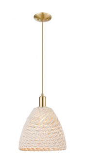 Bristol Natural - 1 Light - 12 inch - Champagne Bronze - Cord hung - Mini Pendant (3442|716-1P-CB-NBD-12-NAT)