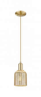 Bridal Veil - 1 Light - 6 inch - Champagne Bronze - Cord hung - Mini Pendant (3442|716-1P-CB-G559-5ME)
