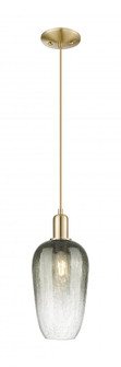 Brookhaven Flute - 1 Light - 6 inch - Champagne Bronze - Cord hung - Mini Pendant (3442|716-1P-CB-G484-7SL)