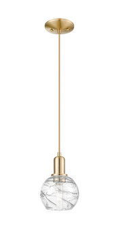 Athens Deco Swirl - 1 Light - 6 inch - Champagne Bronze - Cord hung - Mini Pendant (3442|716-1P-CB-G1213-6CL)