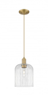 Bridal Veil - 1 Light - 8 inch - Brushed Brass - Cord hung - Mini Pendant (3442|716-1P-BB-G559-8CL)