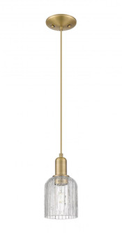 Bridal Veil - 1 Light - 6 inch - Brushed Brass - Cord hung - Mini Pendant (3442|716-1P-BB-G559-5CL)