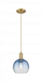 Brookhaven Globe - 1 Light - 6 inch - Brushed Brass - Cord hung - Mini Pendant (3442|716-1P-BB-G483-8SB)