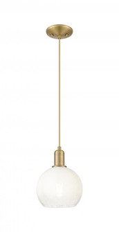 Brookhaven Globe - 1 Light - 6 inch - Brushed Brass - Cord hung - Mini Pendant (3442|716-1P-BB-G483-8OP)