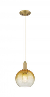 Brookhaven Globe - 1 Light - 6 inch - Brushed Brass - Cord hung - Mini Pendant (3442|716-1P-BB-G483-8AM)