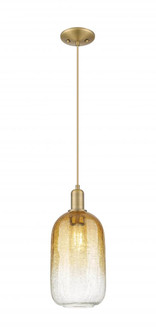 Brookhaven Cloche - 1 Light - 6 inch - Brushed Brass - Cord hung - Mini Pendant (3442|716-1P-BB-G482-7AM)