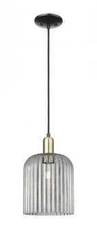 Bridal Veil - 1 Light - 8 inch - Black Antique Brass - Cord hung - Mini Pendant (3442|716-1P-BAB-G559-8SM)