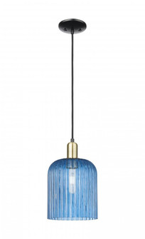 Bridal Veil - 1 Light - 8 inch - Black Antique Brass - Cord hung - Mini Pendant (3442|716-1P-BAB-G559-8BL)
