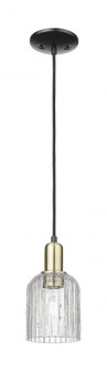 Bridal Veil - 1 Light - 6 inch - Black Antique Brass - Cord hung - Mini Pendant (3442|716-1P-BAB-G559-5CL)