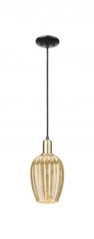 Preston Flute - 1 Light - 6 inch - Black Antique Brass - Cord hung - Mini Pendant (3442|716-1P-BAB-G457-6ME)