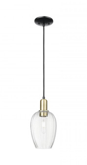 Preston Flute - 1 Light - 6 inch - Black Antique Brass - Cord hung - Mini Pendant (3442|716-1P-BAB-G457-6CL)