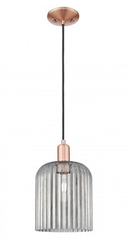 Bridal Veil - 1 Light - 8 inch - Antique Copper - Cord hung - Mini Pendant (3442|716-1P-AC-G559-8SM)