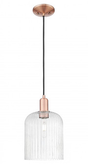 Bridal Veil - 1 Light - 8 inch - Antique Copper - Cord hung - Mini Pendant (3442|716-1P-AC-G559-8SDY)
