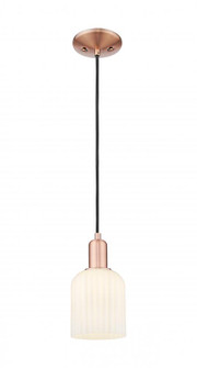 Bridal Veil - 1 Light - 6 inch - Antique Copper - Cord hung - Mini Pendant (3442|716-1P-AC-G559-5GWH)