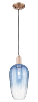 Brookhaven Flute - 1 Light - 6 inch - Antique Copper - Cord hung - Mini Pendant (3442|716-1P-AC-G484-7SB)