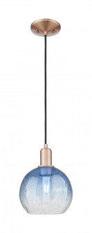 Brookhaven Globe - 1 Light - 6 inch - Antique Copper - Cord hung - Mini Pendant (3442|716-1P-AC-G483-8SB)
