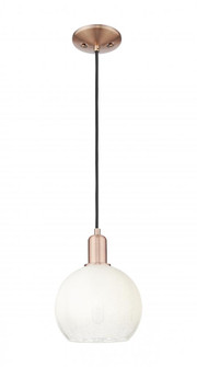 Brookhaven Globe - 1 Light - 6 inch - Antique Copper - Cord hung - Mini Pendant (3442|716-1P-AC-G483-8OP)